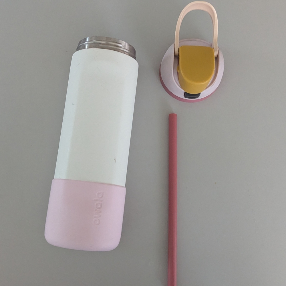 Owala Two-Tone Insulated Bottle with Straw Lid - White & Pink